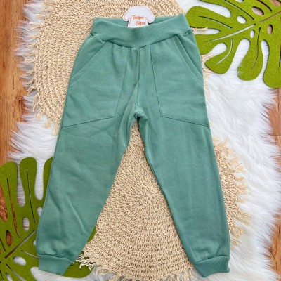 Conj. Blusa Manga Longa Keep Rolling e Calça de Moletom - Marinho e Verde